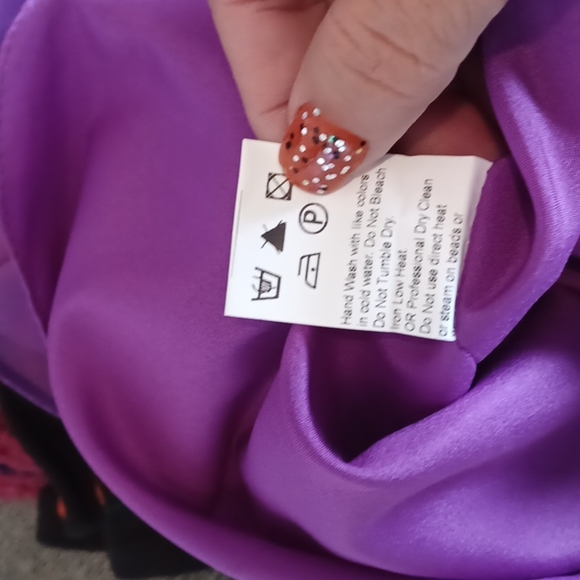 Liza Fields Formal Dress, Beaded, amethyst color, NWT,  Size 0 - Picture 9 of 9